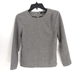 ZARA Woman Gray Wool Blouse Size XS